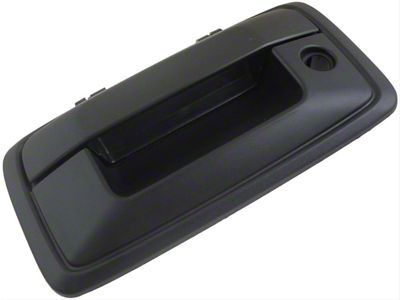 Tailgate Handle; Textured Black; With Keyhole; Without Backup Camera (15-19 Sierra 2500 HD)