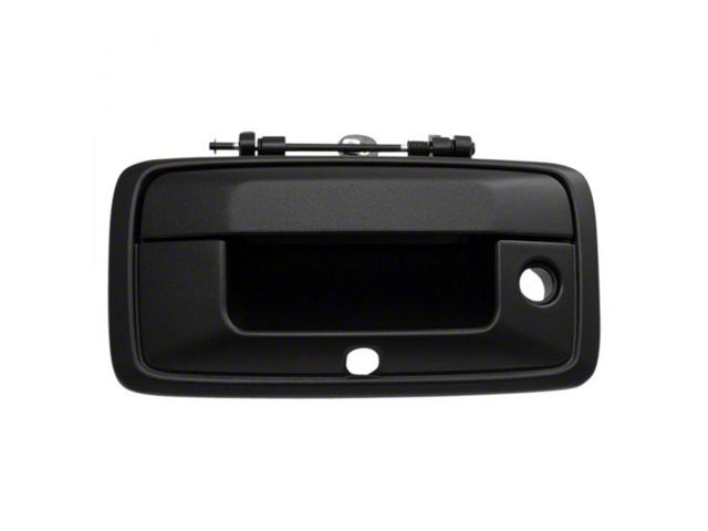 Tailgate Handle with Backup Camera Opening; Textured Black (16-19 Sierra 2500 HD)