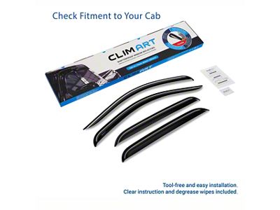 Tape-On Window Deflectors (07-14 Sierra 2500 HD Crew Cab)