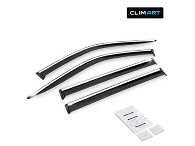 Tape-On Window Deflectors (20-24 Sierra 2500 HD Crew Cab)