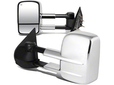 Towing Mirror; Powered; Heated; Chrome; Pair (14-17 Sierra 2500 HD)