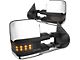 Powered Heated Towing Mirrors with Smoked LED Turn Signals; Chrome (07-14 Sierra 2500 HD)