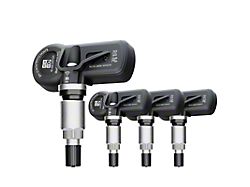 Valve Stem-Mounted TPMS Sensor with Metal Valve; Set of Four (15-19 Sierra 2500 HD w/ Stationary Relearn)