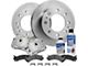 Vented 8-Lug Brake Rotor, Pad, Caliper, Brake Fluid and Cleaner Kit; Front (07-10 Sierra 2500 HD)