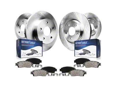 Vented 8-Lug Brake Rotor and Pad Kit; Front and Rear (07-10 Sierra 2500 HD)