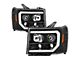 Version 2 Light Bar DRL Projector Headlights; All Black Housing; Clear Lens (07-14 Sierra 2500 HD)