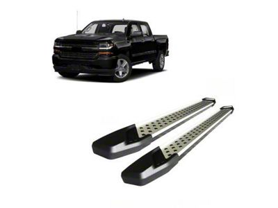 Vortex Running Boards; Aluminum (07-19 Sierra 2500 HD Crew Cab)