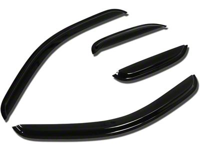 Window Visors; Dark Smoke; Front and Rear (07-14 Sierra 2500 HD Extended Cab)