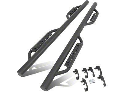 3-Inch Nerf Drop Side Step Bars; Black (07-19 6.0L Sierra 3500 HD Extended/Double Cab)