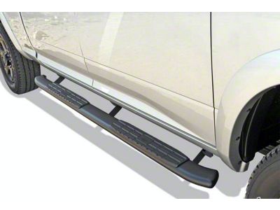 4-Inch Blackout Series Side Step Bars; Rocker Mount (07-19 Sierra 3500 HD Crew Cab)