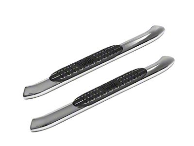 Pro Traxx 4-Inch Oval Side Step Bars; Stainless Steel (20-24 Sierra 3500 HD Regular Cab)