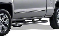 5-Inch iStep Running Boards; Hairline Silver (07-19 Sierra 3500 HD Crew Cab)