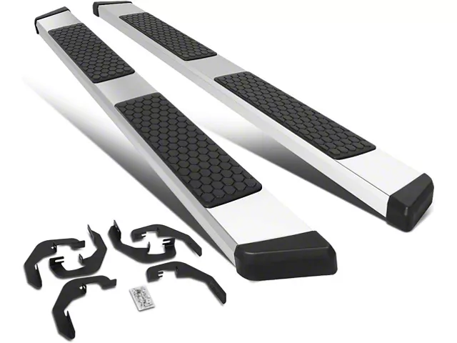 5-Inch Running Boards; Stainless Steel (07-19 6.0L Sierra 3500 HD Extended/Double Cab)
