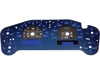 Instrument Cluster Upgrade Kit with Transmission Temperature; Aqua (07-11 Sierra 3500 HD)