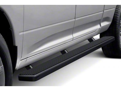 6-Inch iStep Wheel-to-Wheel Running Boards; Black (20-25 Sierra 3500 HD Crew Cab w/ 6.90-Foot Standard Box)
