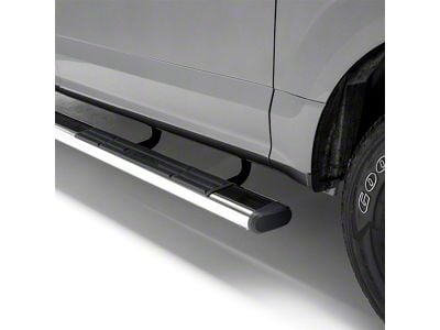 6-Inch Oval Side Step Bars; Polished Stainless (20-25 Sierra 3500 HD Crew Cab)