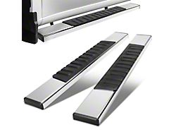6-Inch Wide Flat Running Boards; Polished (20-26 Sierra 3500 HD Regular Cab)