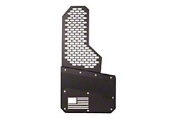 REK-mesh X Merica Universal Offset Standard 12-Inch Wide Mud Flaps with White Logo; Front or Rear (Universal; Some Adaptation May Be Required)