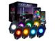 8-LED Trophy Series RGBW Rock Lights with Bluetooth Controller (Universal; Some Adaptation May Be Required)