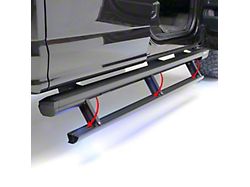 ActionTrac Powered Running Boards; Carbide Black (20-25 Sierra 3500 HD Crew Cab)