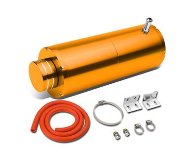 Aluminum Coolant Overflow Tank; Orange (Universal; Some Adaptation May Be Required)
