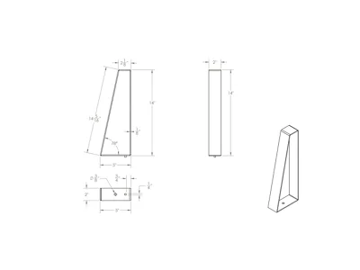 Base K2 Rack Accessory Angular L Hanging Hook; 5-1/4-Inch Length