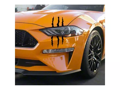 Battle Scars Decals; Black Reflective (Universal; Some Adaptation May Be Required)