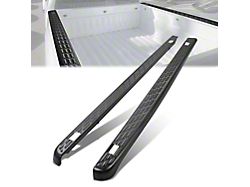 Bed Rail Caps with Stake Pocket Holes; Textured Black (07-14 Sierra 3500 HD w/ 6.50-Foot Standard Box)