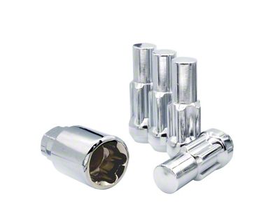 Black Bulge Acorn Lock Set for Aftermarket Wheels; M14x1.5; Set of 4 (11-26 Sierra 3500 HD)