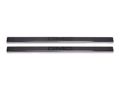 Putco Black Platinum Door Sills with GMC Etching (20-25 Sierra 3500 HD Regular Cab, Double Cab)