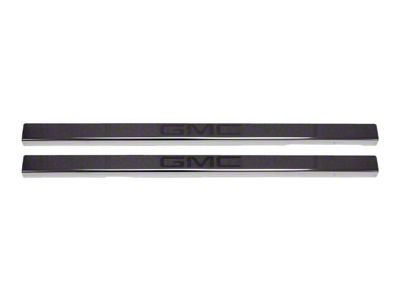 Putco Black Platinum Door Sills with GMC Etching (20-24 Sierra 3500 HD Regular Cab, Double Cab)