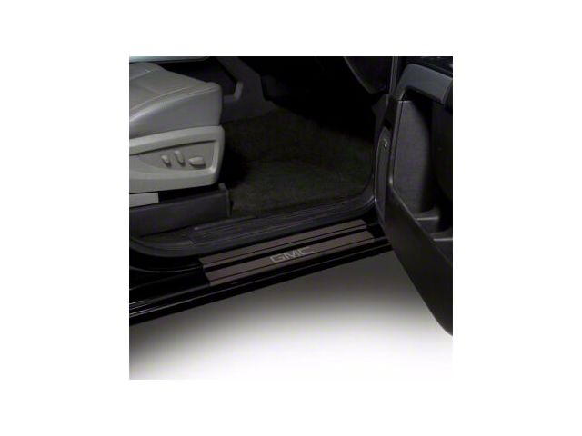 Putco Black Platinum Door Sills with GMC Logo (15-19 Sierra 3500 HD Crew Cab)
