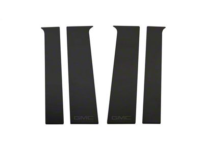 Putco Black Platinum Pillar Posts with GMC Logo (20-25 Sierra 3500 HD Double Cab, Crew Cab)