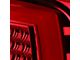 C-Bar LED Tail Lights; Chrome Housing; Red Clear Lens (07-14 Sierra 3500 HD SRW)