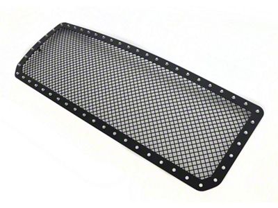 Carbon Steel Rivet Upper Grille Insert; Black (15-19 Sierra 3500 HD)