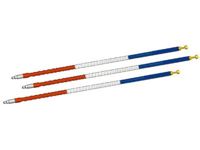 CB Antenna with Tuneable Tip; 4-Foot; Red/White/Blue (Universal; Some Adaptation May Be Required)