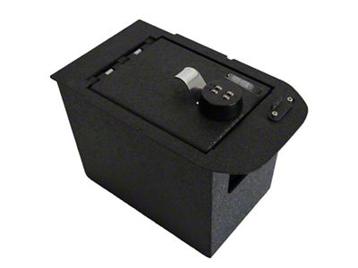 Center Console Safe with 4-Digit Combo Lock; Black (22-24 Sierra 3500 HD)