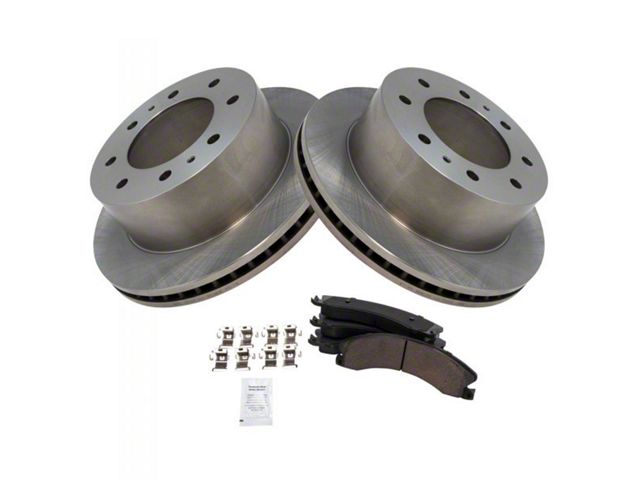 Ceramic 8-Lug Brake Rotor and Pad Kit; Rear (11-19 Sierra 3500 HD)