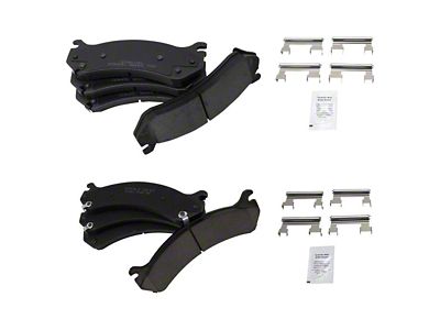Ceramic Brake Pads; Front and Rear (07-10 Sierra 3500 HD)