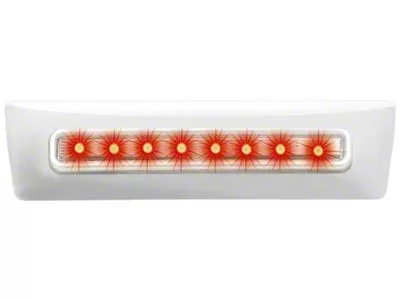 Chrome LED Non-Locking Tailgate Handle; Red LED; Clear (07-14 Sierra 3500 HD)