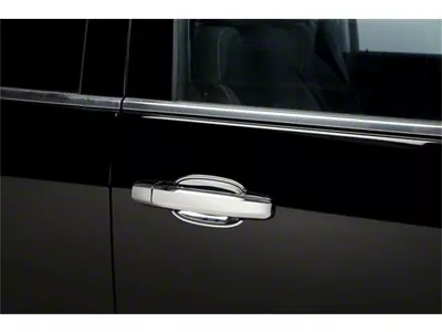 Putco Deluxe Door Handle Covers with Bucket Trim and without Passenger Keyhole; Chrome (15-19 Sierra 3500 HD Crew Cab)