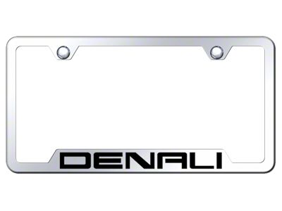 Denali Laser Etched Cut-Out License Plate Frame; Mirrored (Universal; Some Adaptation May Be Required)