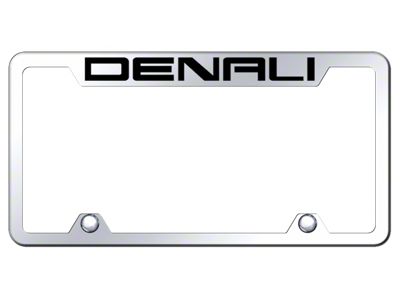 Denali Laser Etched Truck License Plate Frame; Mirrored (Universal; Some Adaptation May Be Required)