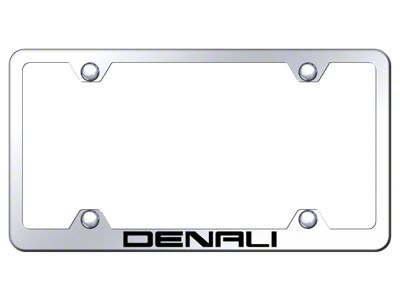 Denali Laser Etched Wide Body License Plate Frame; Mirrored (Universal; Some Adaptation May Be Required)