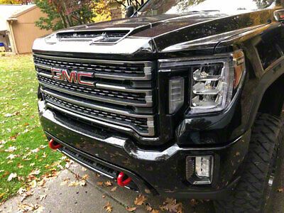 Denali Style Mesh Upper Grille Insert; Black (20-23 Sierra 3500 HD SLT)