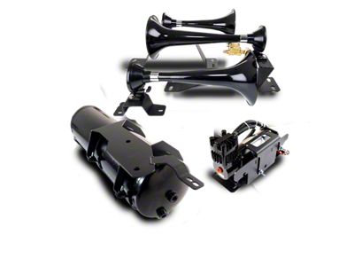 Direct Fit Onboard Air System and Model 230 Beast Triple Train Horn (20-25 Sierra 3500 HD)