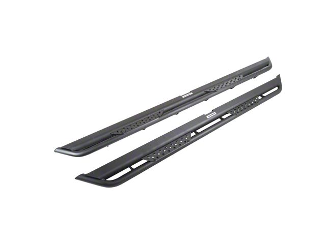 Go Rhino Dominator Xtreme DT Side Step Bars; Textured Black (07-10 Sierra 3500 HD Crew Cab; 11-19 6.0L Sierra 3500 HD Crew Cab)