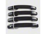 Chrome Delete Door Handle Snap-On Covers; Gloss Black (15-19 Sierra 3500 HD Double Cab, Crew Cab)