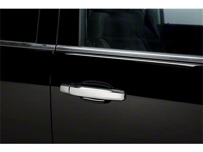 Putco Door Handle Covers without Passenger Keyhole; Chrome (15-19 Sierra 3500 HD Regular Cab, Double Cab)