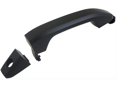 Exterior Door Handle; Exterior Door Handle Front Left Without Passive Entry Smooth Black; Front Left (15-19 Sierra 3500 HD)